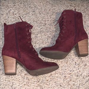 Merlot Lace Up Boot